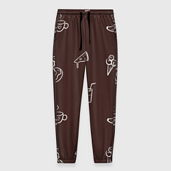Мужские брюки Еда в минимализме на коричневом фоне