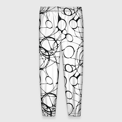 Мужские брюки Нейрографический узор / 3D-принт – фото 2