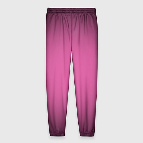 Мужские брюки Розовый фон с черной виньеткой / 3D-принт – фото 2