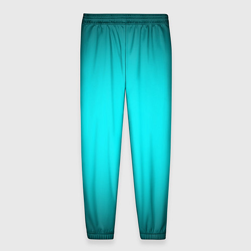 Мужские брюки Неоновый синий градиент / 3D-принт – фото 2