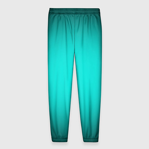 Мужские брюки Бирюзовый градиент / 3D-принт – фото 2