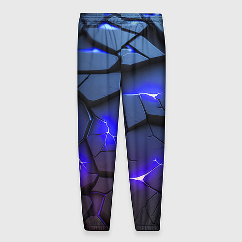 Мужские брюки Светящаяся синяя лава / 3D-принт – фото 2