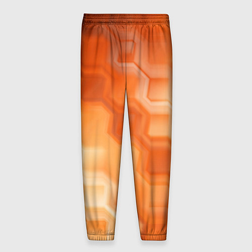 Мужские брюки Золотисто-оранжевый туманный паттерн / 3D-принт – фото 2