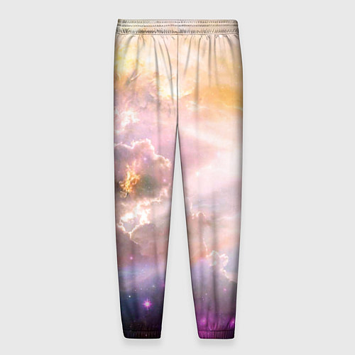 Мужские брюки Аморфное абстрактное космическое красочное небо / 3D-принт – фото 2