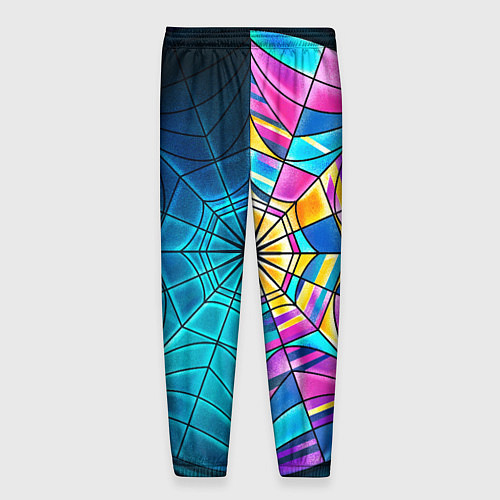 Мужские брюки Уэнсдей - окно ночной витраж - текстура зерна / 3D-принт – фото 2
