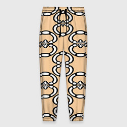 Брюки на резинке мужские Восьмерочка, полукруг в форме цифры, цвет: 3D-принт