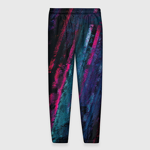 Мужские брюки Неоновая стена / 3D-принт – фото 2