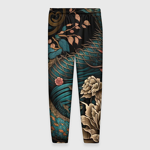 Мужские брюки Японский змей Irezumi / 3D-принт – фото 2
