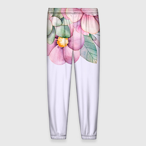 Мужские брюки Пастельные цветы акварелью - наверху / 3D-принт – фото 2