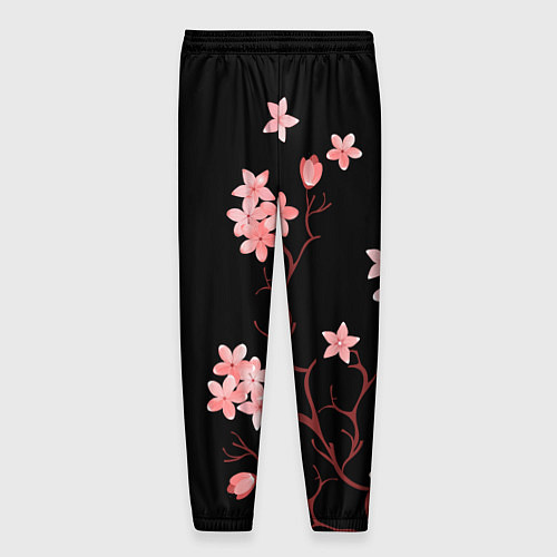 Мужские брюки Сакура, дерево жизни / 3D-принт – фото 2