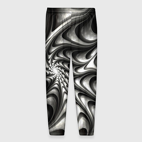 Мужские брюки Abstract fractal grey / 3D-принт – фото 2