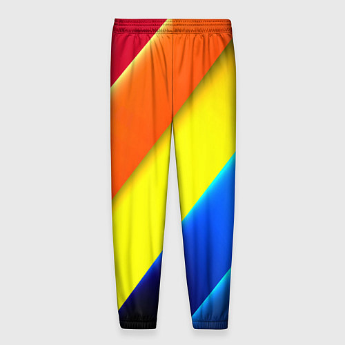 Мужские брюки Радужные полосы текстура / 3D-принт – фото 2