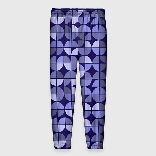 Мужские брюки Фиолетовая геометрия Ретро паттерн / 3D-принт – фото 2