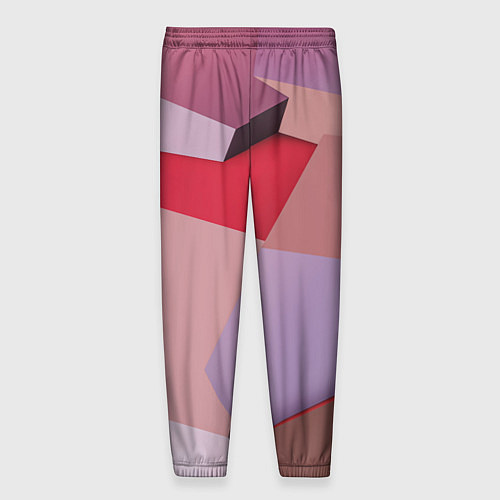 Мужские брюки Розовое абстрактное множество кубов / 3D-принт – фото 2