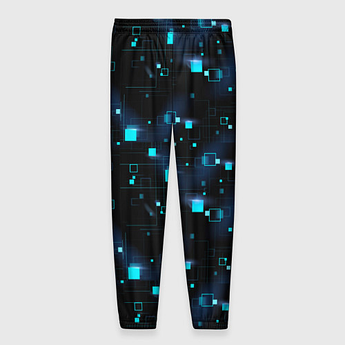 Мужские брюки Светящиеся неоновые квадраты / 3D-принт – фото 2