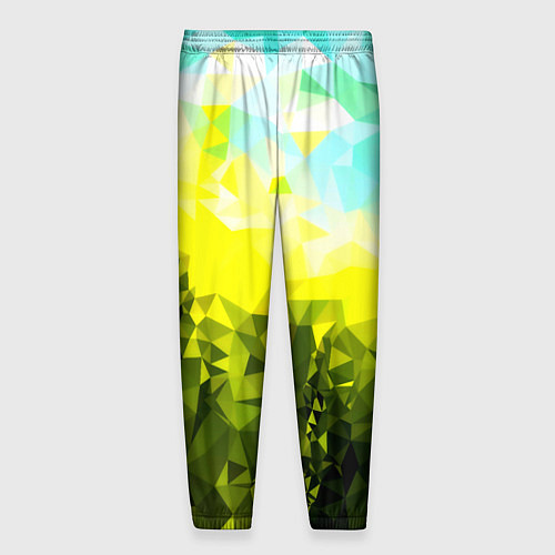 Мужские брюки Green abstract colors / 3D-принт – фото 2