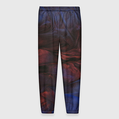 Мужские брюки Тёмные переливающиеся волны с блёстками / 3D-принт – фото 2