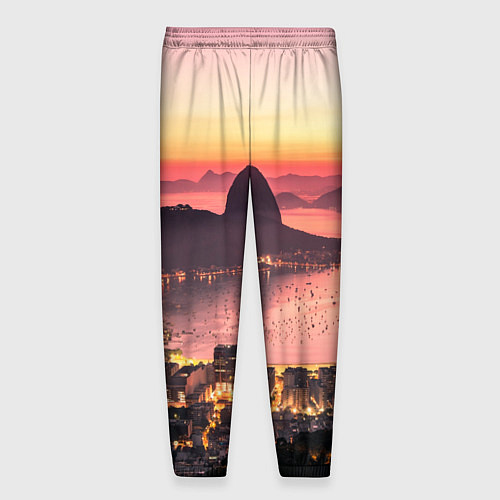 Мужские брюки Розовый город между скал / 3D-принт – фото 2