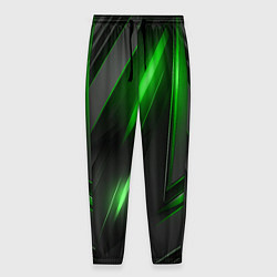 Мужские брюки Черные пластины с зеленым свечением