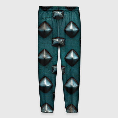 Мужские брюки Зелёная шипованная броня / 3D-принт – фото 2