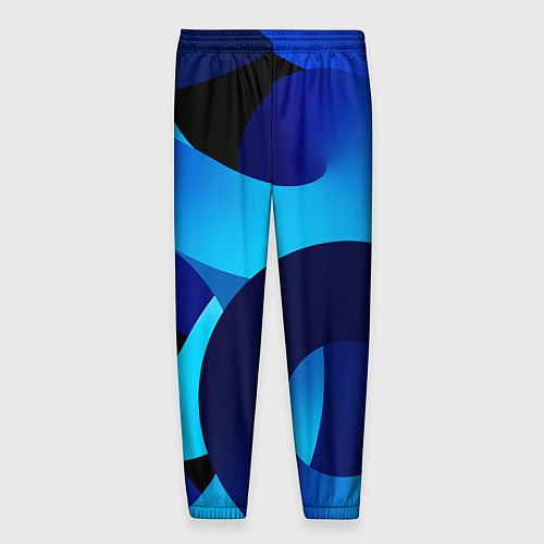 Мужские брюки Синие линии в виде узоров / 3D-принт – фото 2