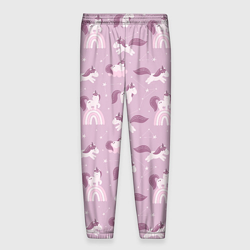 Мужские брюки Розовый паттерн с единорогом / 3D-принт – фото 2