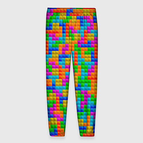 Мужские брюки Крупные блоки Тетрис / 3D-принт – фото 2