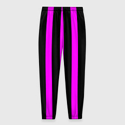 Мужские брюки В полоску черного и фиолетового цвета