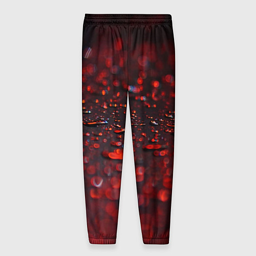 Мужские брюки Капли алого дождя / 3D-принт – фото 2