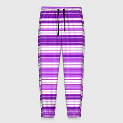 Брюки на резинке мужские Фиолетовые полосы, цвет: 3D-принт