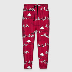 Мужские брюки Японский паттерн - цветение сакуры