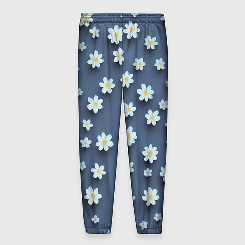 Мужские брюки Ромашки объемные / 3D-принт – фото 2