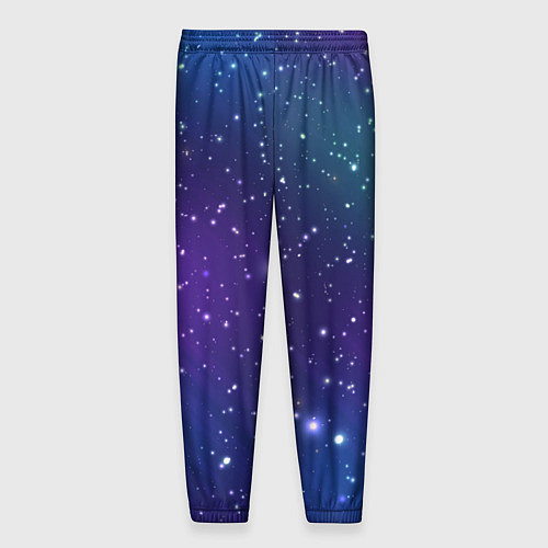 Мужские брюки Фиолетовая розовая звездная туманность в космосе / 3D-принт – фото 2