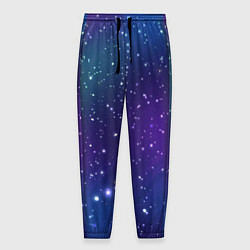 Мужские брюки Фиолетовая розовая звездная туманность в космосе