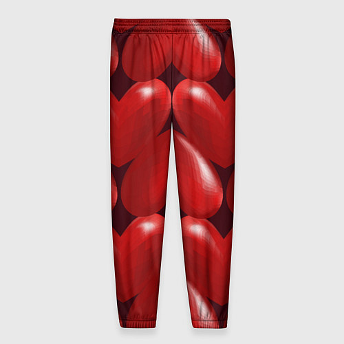 Мужские брюки Red hearts / 3D-принт – фото 2