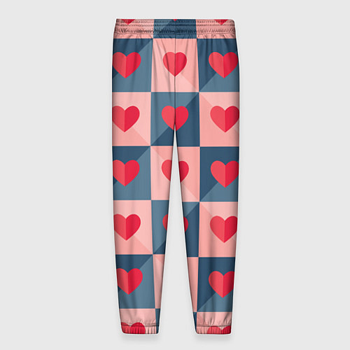Мужские брюки Pettern hearts / 3D-принт – фото 2