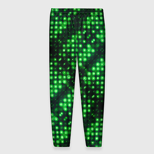 Мужские брюки Яркие зеленые точки / 3D-принт – фото 2
