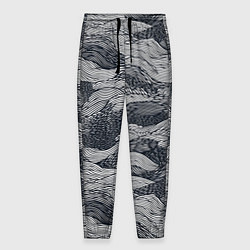 Мужские брюки Черные абстрактные волны