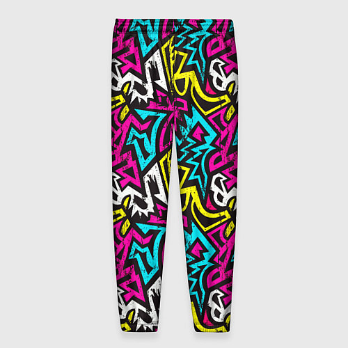 Мужские брюки Цветные зигзаги Colored zigzags / 3D-принт – фото 2