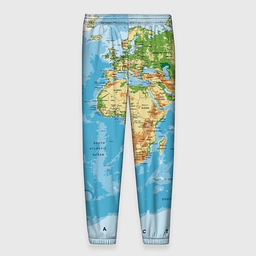 Мужские брюки Атлас мира / 3D-принт – фото 2