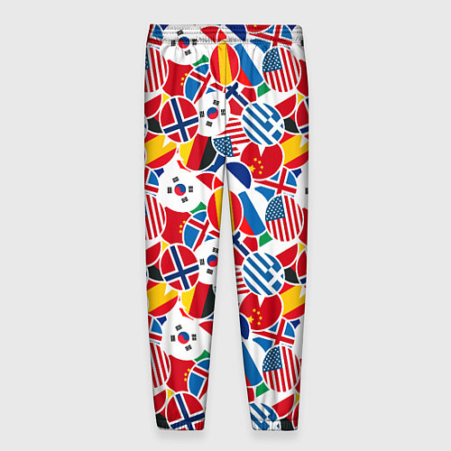 Мужские брюки Флаги стран мира / 3D-принт – фото 2