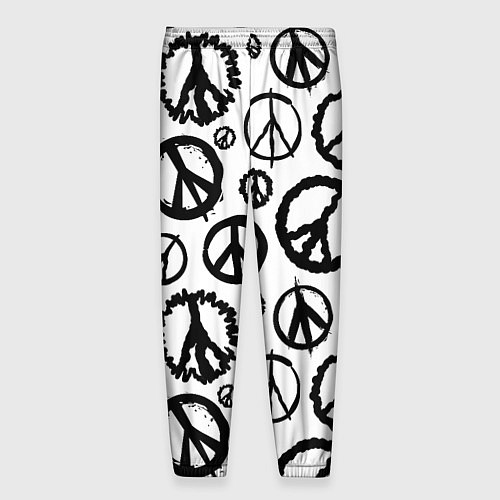 Мужские брюки Many peace logo / 3D-принт – фото 2