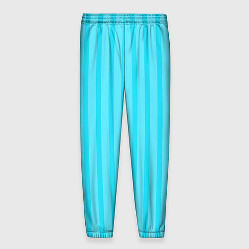 Мужские брюки Полосатый голубой / 3D-принт – фото 2