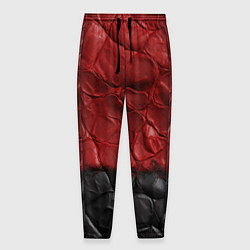 Мужские брюки Черная красная текстура