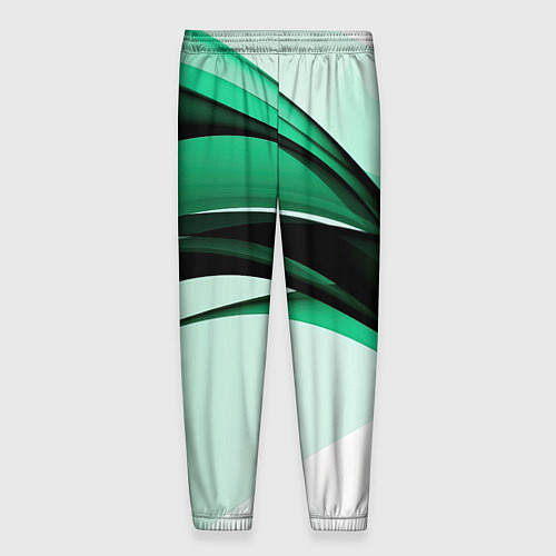 Мужские брюки White green black / 3D-принт – фото 2