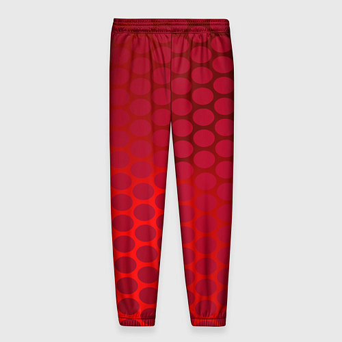 Мужские брюки Сотовый красный градиент / 3D-принт – фото 2