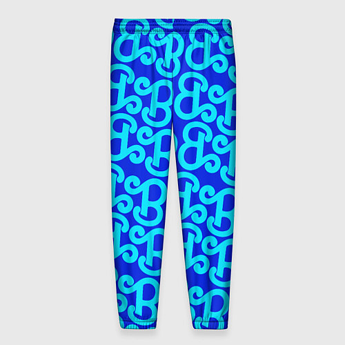 Мужские брюки Логотип Барби - синий паттерн / 3D-принт – фото 2