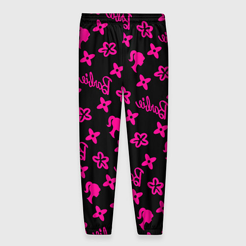Мужские брюки Барби паттерн черно-розовый / 3D-принт – фото 2