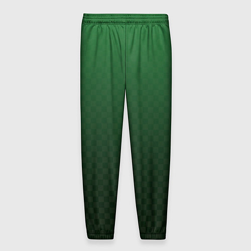 Мужские брюки Зелёная клетка с градиентом / 3D-принт – фото 2
