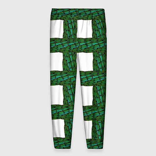 Мужские брюки Зеленые змейки / 3D-принт – фото 2